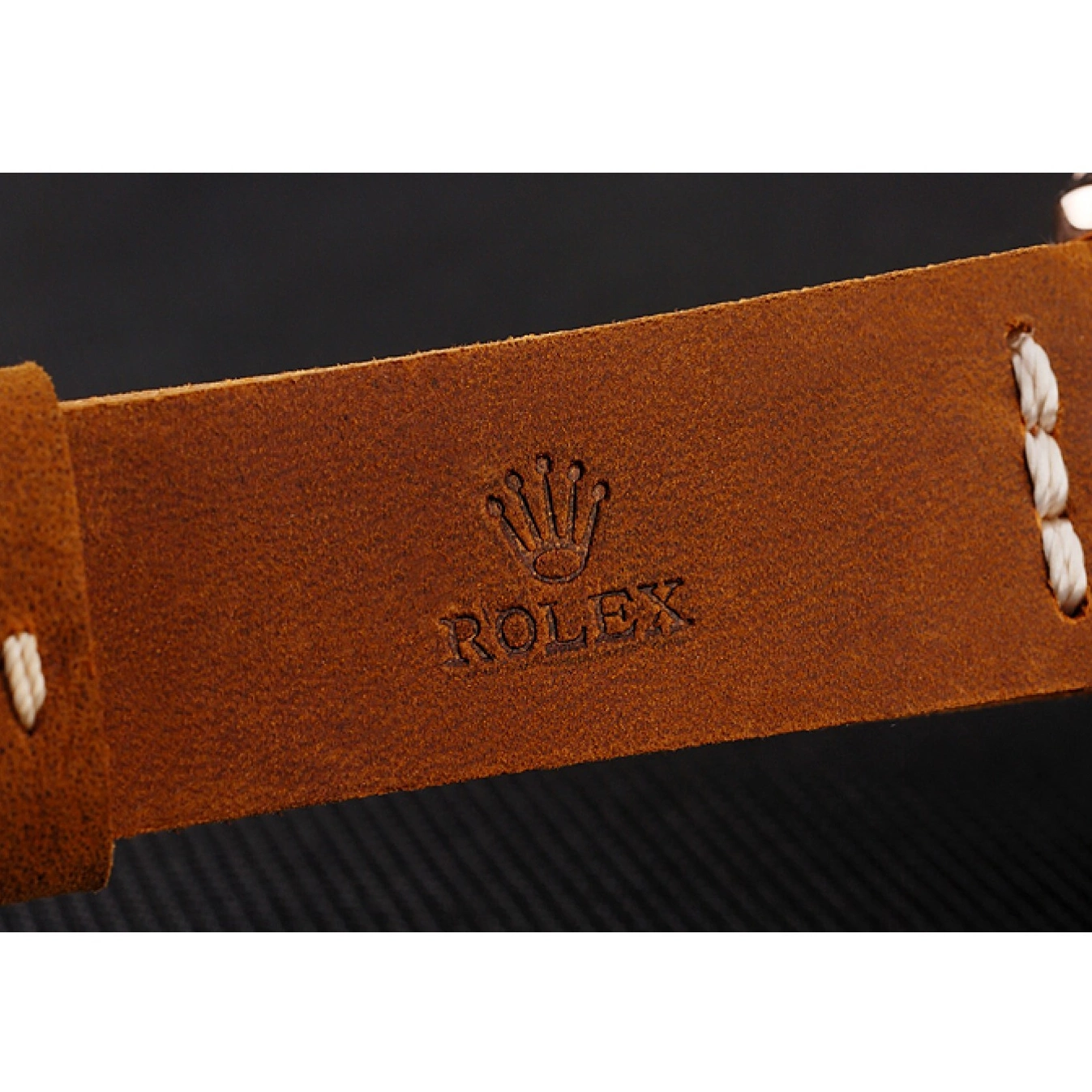 Good Copy Rolex Watches Black Rolex Bezel Brown 1453860 Leather Bracelet Yacht Rose Dial Case Gold Brown Master 0806